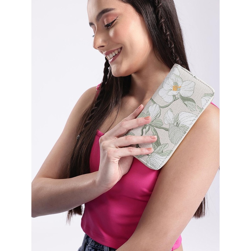 DressBerry Women Floral Printed Zip Around Wallet