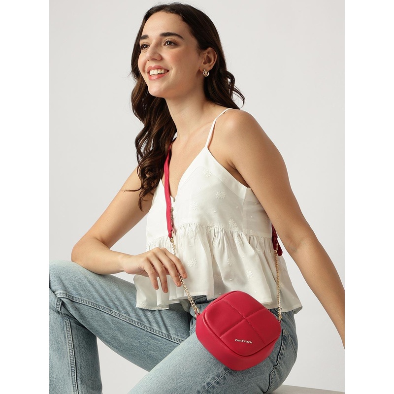 Fastrack Women Solid Miniature Sling Bag