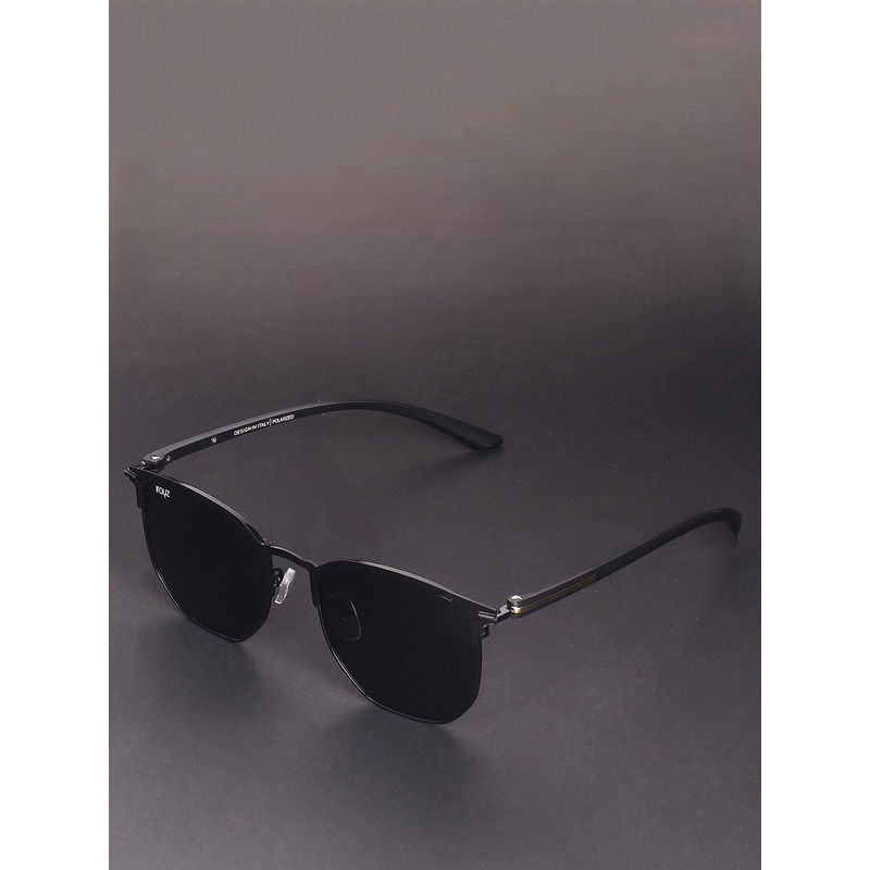 Irayz Unisex Square Sunglasses with Polarised and UV Protected 5070-Full-Black