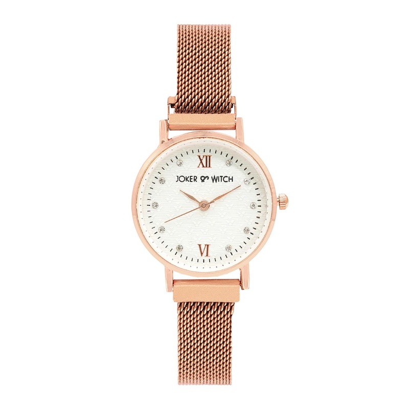 JOKER & WITCH Women White & Rose Gold Analogue Watch AMWW256