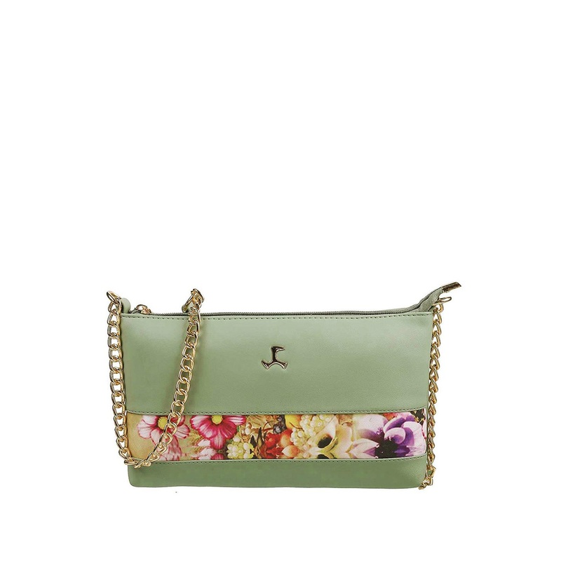 Mochi Green Floral Swagger Sling Bag