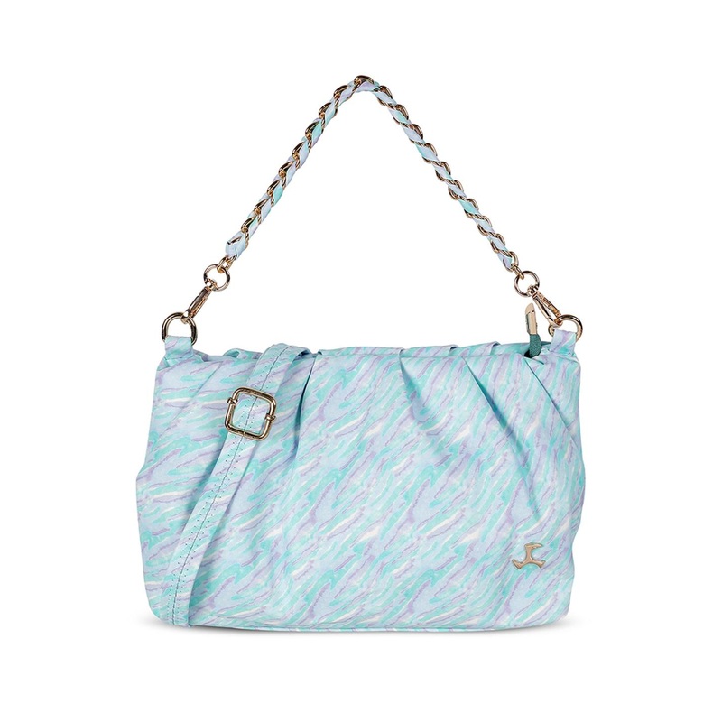 Mochi Women Abstract Printed Bowling Handheld Bag