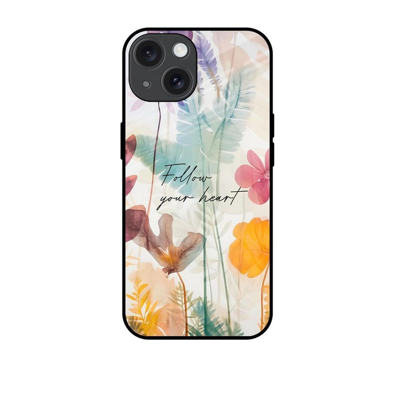 QRIOH Floral Printed iPhone 15 Back Case Mobile Accessories