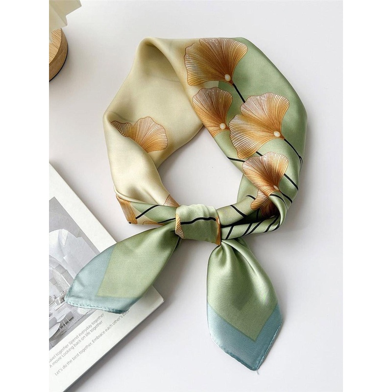 QUECY Women Printed Silk Scarves