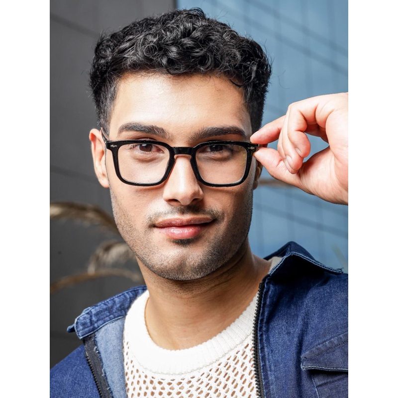 RESIST EYEWEAR UNISEX Black Clear UV Protected Wayfarer Sunglasses