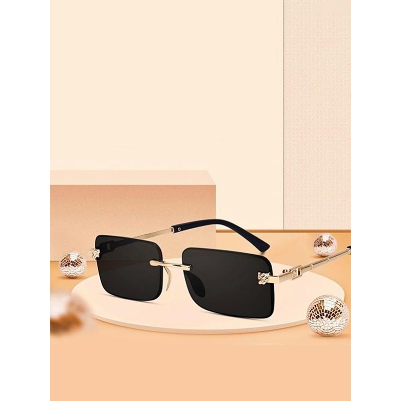 RICH CLUB Unisex Square Sunglasses with UV Protected Lens