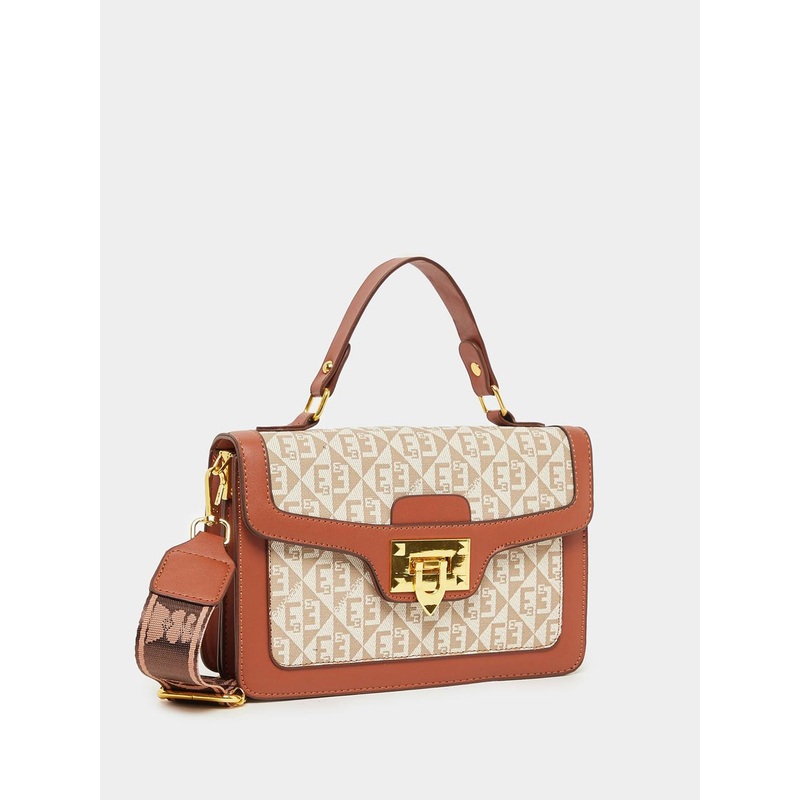 Styli Printed PU Structured Handheld Bag