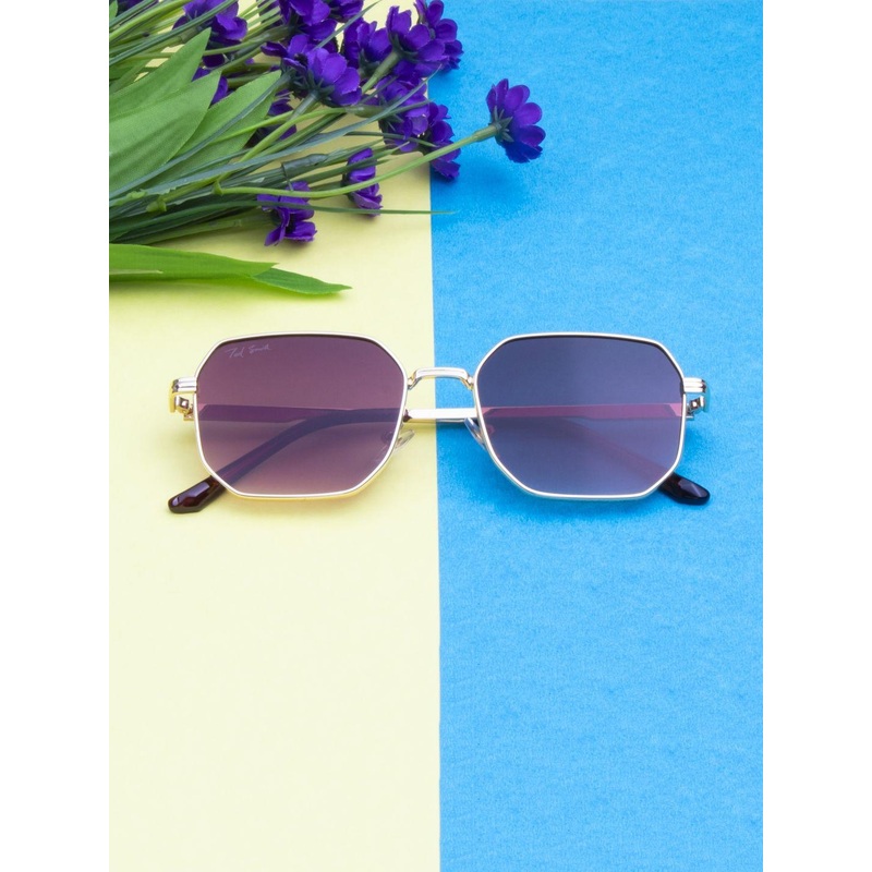 Ted Smith Unisex Square Sunglasses with UV Protected Lens CHOPPER_C3