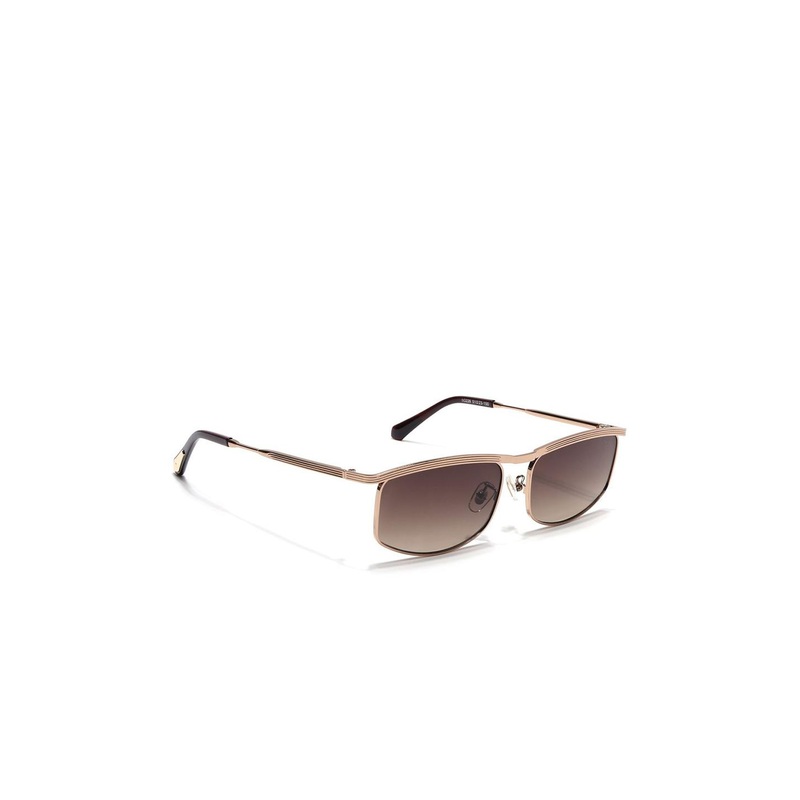 Voyage Rectangle Sunglasses for Men & Women Brown & Clear Lens Golden Frame – 5G226MG6906Z