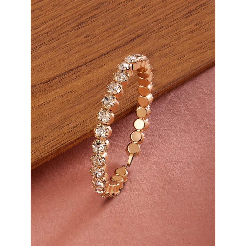 Zaveri Pearls Women Gold-Plated Kada Bracelet