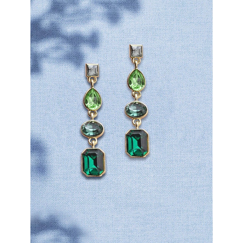 Accessorize Eclectic Gem Long Drop Earrings