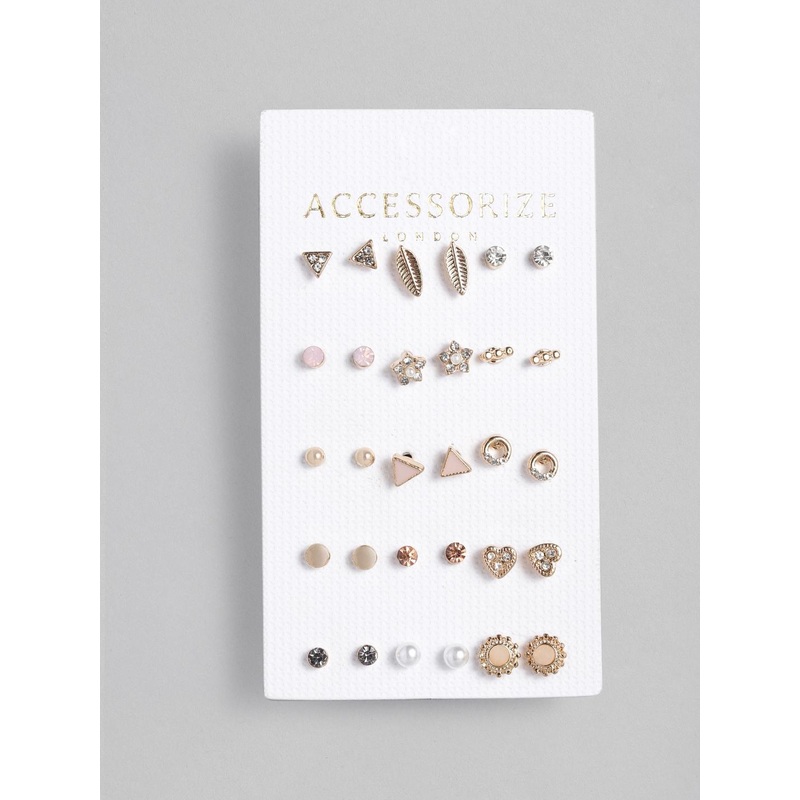 Accessorize London Women 15-Pack Quirky Studs