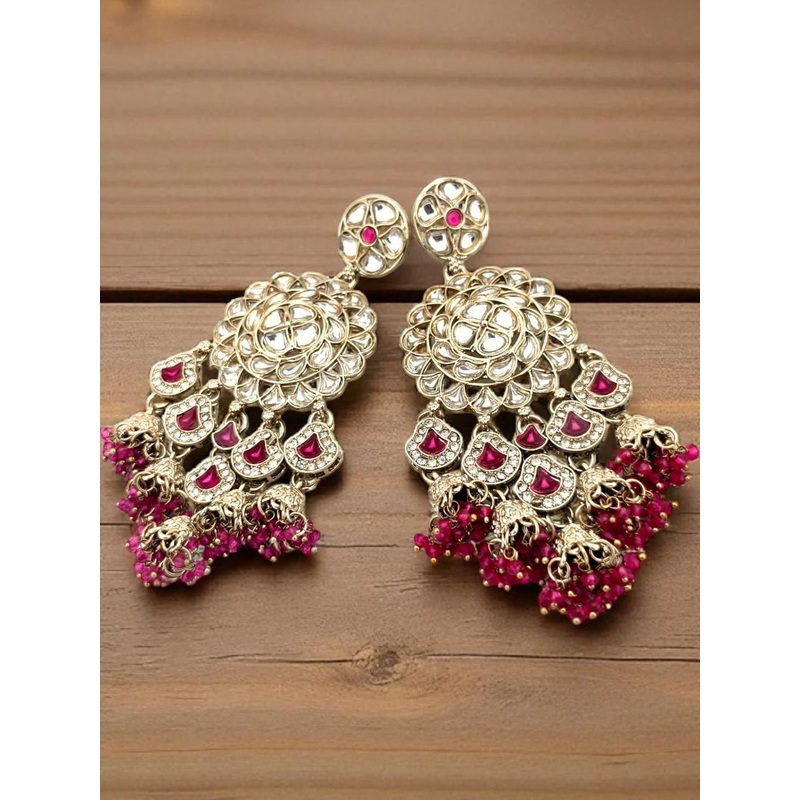 BFC – BUY FOR CHANGE Gold-Plated Alloy Artificial Beads Jhumkas