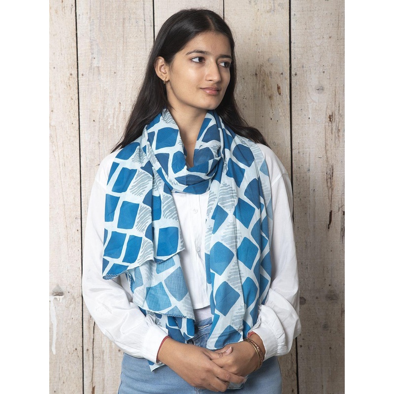 Contrast Living Women Printed Cotton Scarf