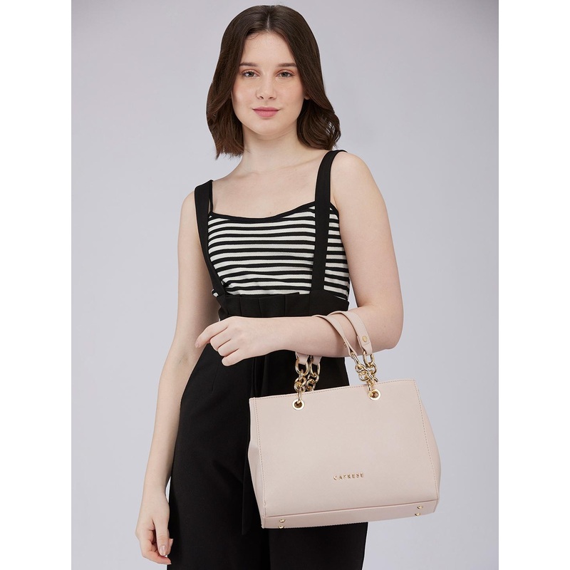DressBerry X CAPRESE Maisie Women Pink Medium Tote Bag