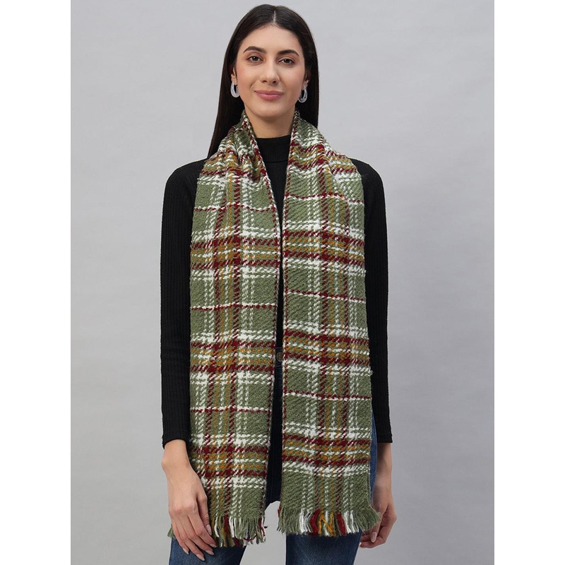 HANDICRAFT PALACE Women Checked Printed Tasselled Scarf