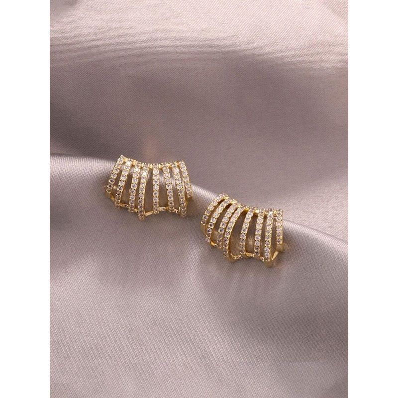 Jewels Galaxy Gold-Plated Contemporary Ear Cuff  Earrings