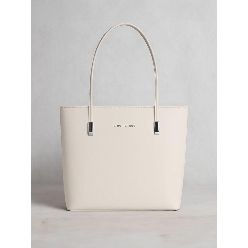 Lino Perros Off-White Solid Laptop Bag