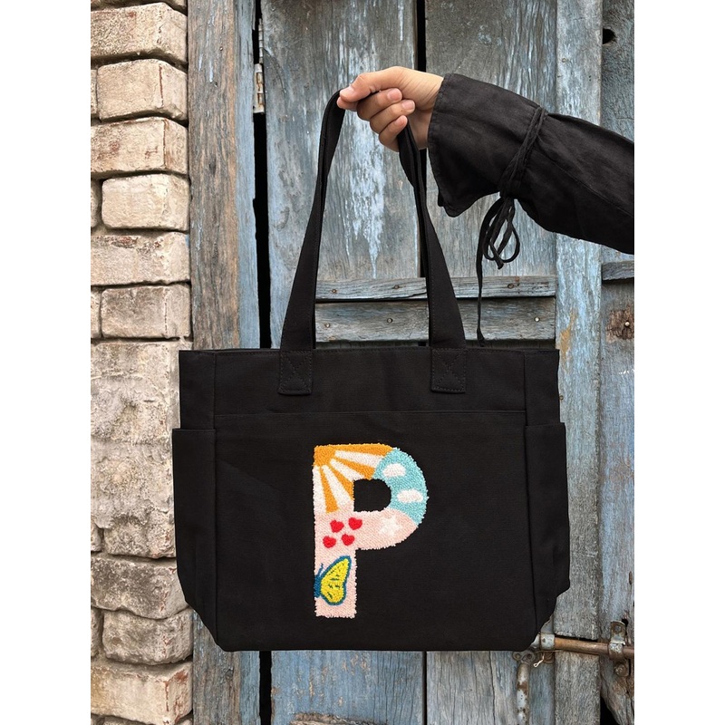 TSANTA Women Typography Embellished Structured Embroidered Shoulder Bag