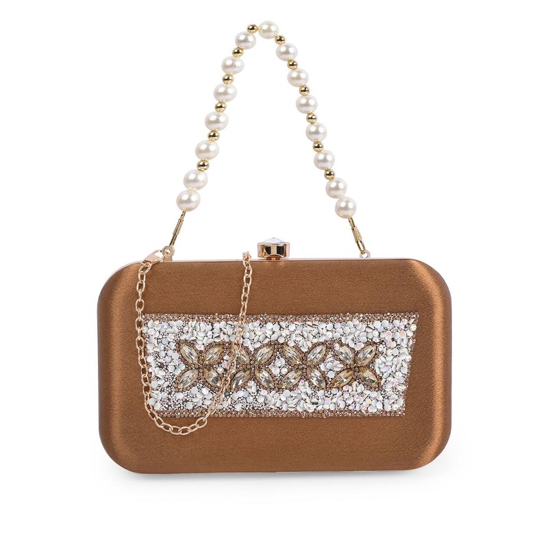 ADISA Women Embellished Shoulder Strap Box Clutch