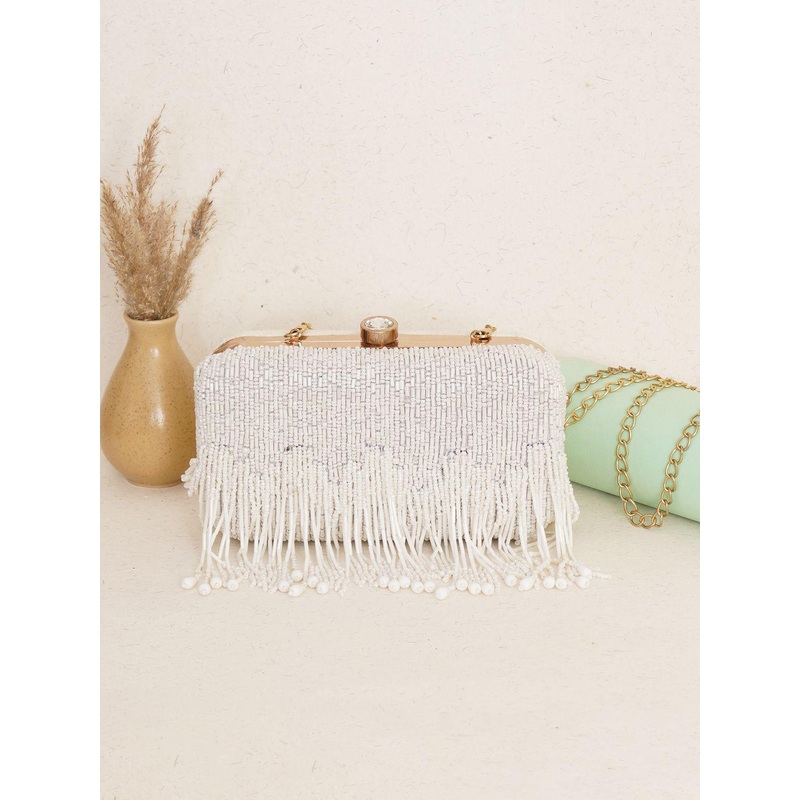 Anouk Embroidered Box Clutch