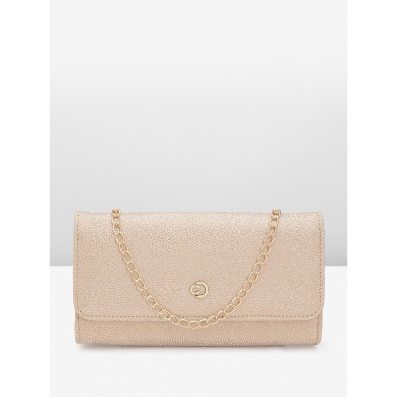 Caprese Shimmer Textured Envelope Clutch
