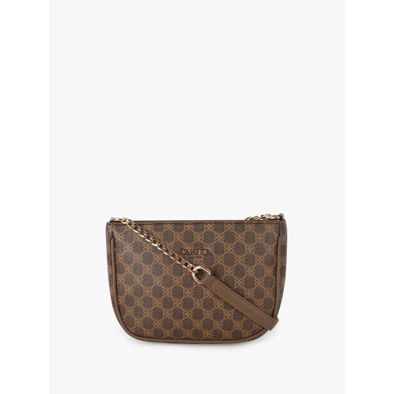 Carlton London Women Coffee Brown Synthetic Leather Structured Casual Sling Bag