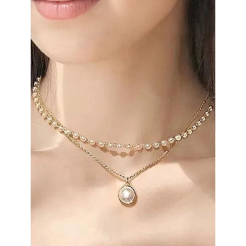 FashionAmora Gold-Plated Stainless Steel  Statement Necklace