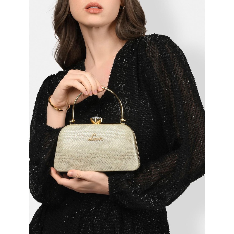 Lavie Textured Box Clutch