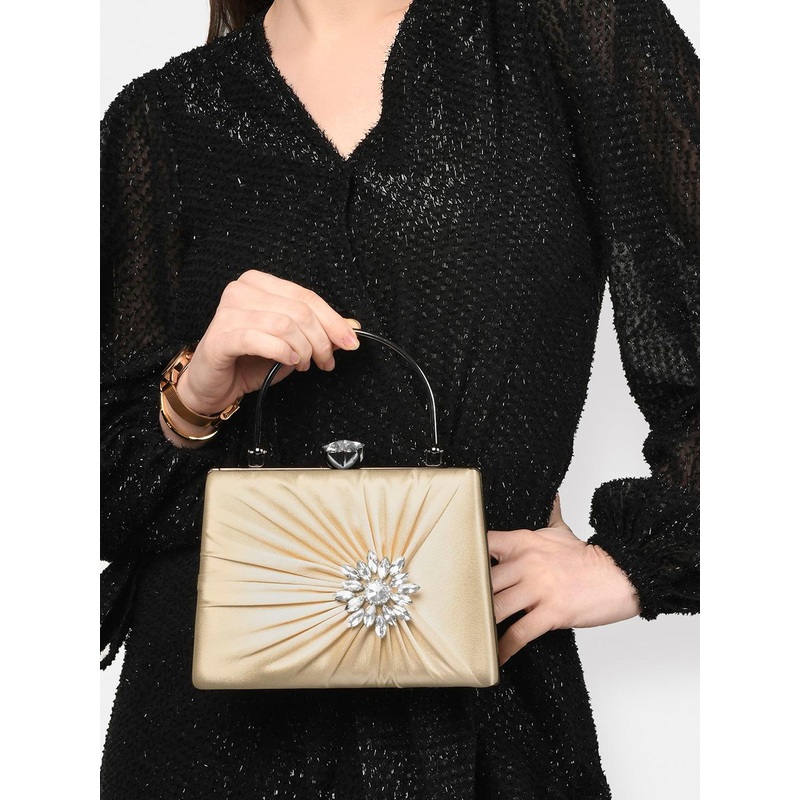 Lavie Textured Quilted Box Clutch