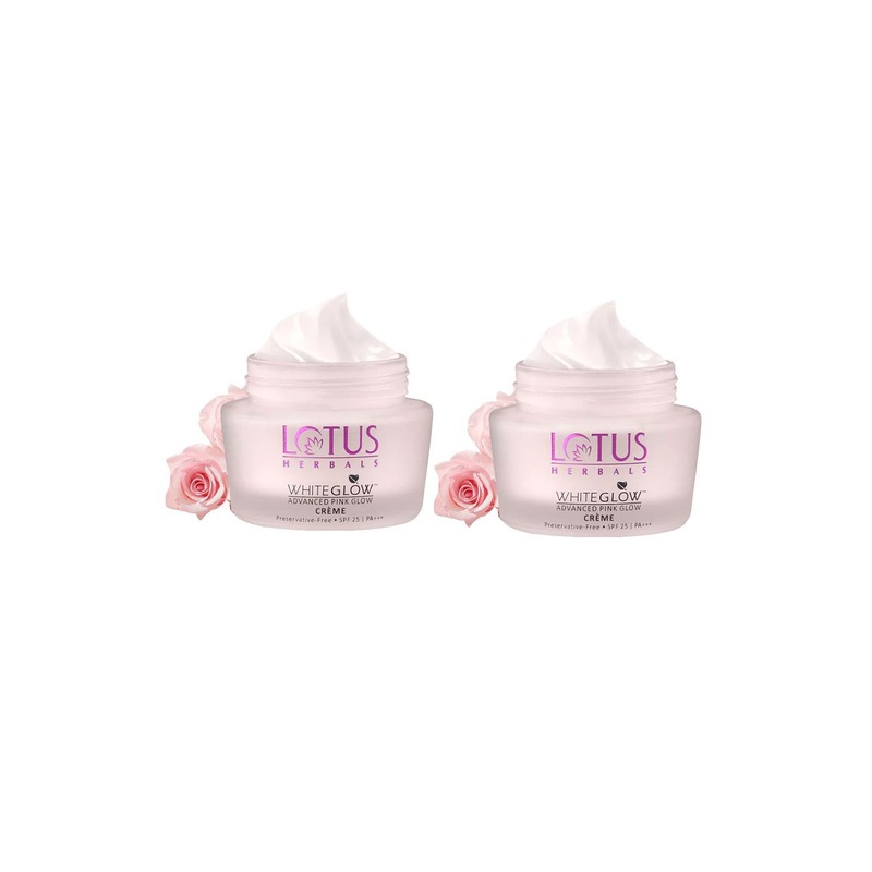 Lotus Herbals Set Of 2 Whiteglow Advanced Pink Glow Brightening Cream – 50g Each