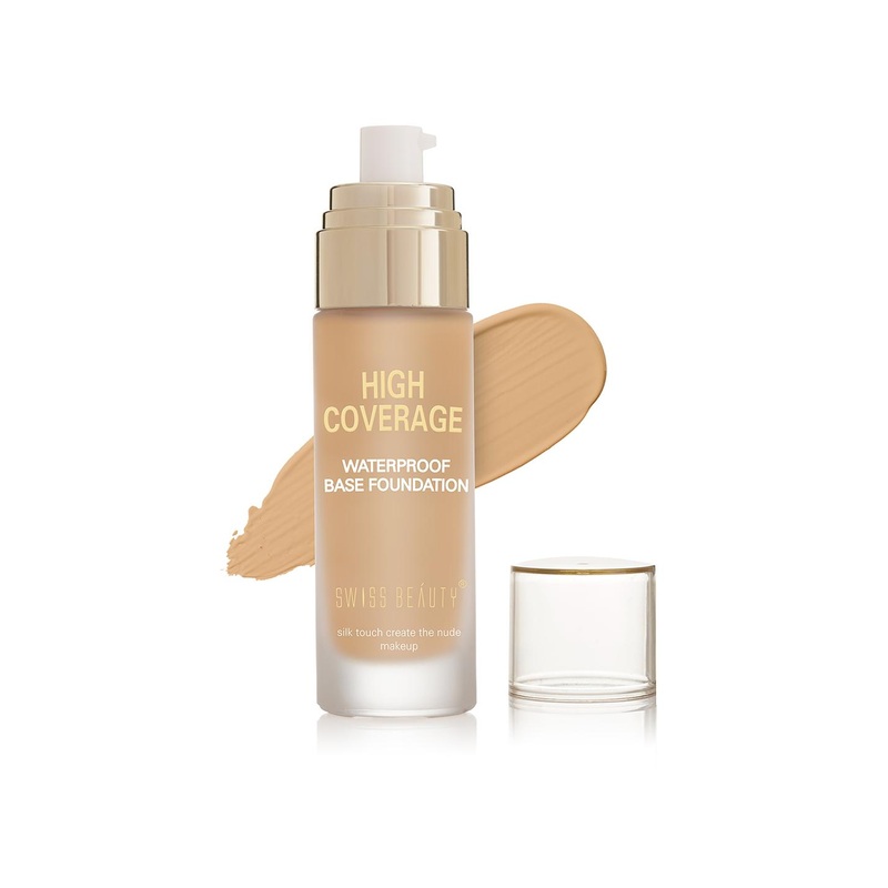 SWISS BEAUTY High Coverage Waterproof Base Foundation with Niacinamide – Natural Buff 55 g