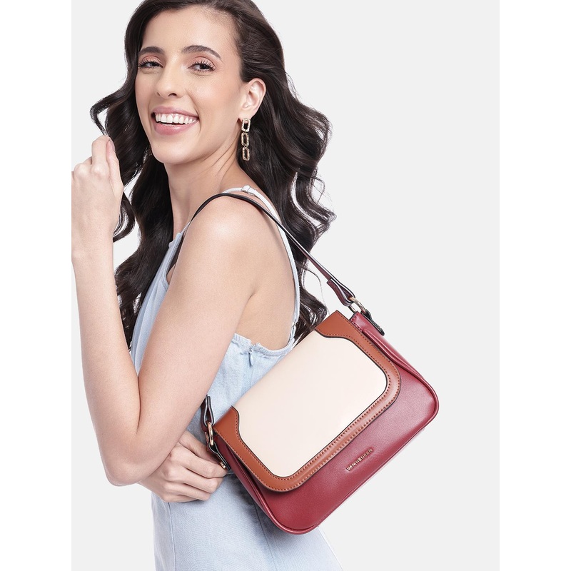 Van Heusen Colourblocked Structured Shoulder Bag
