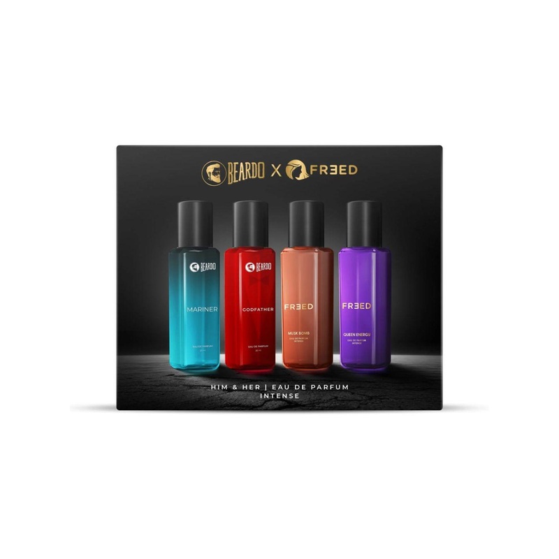 BEARDO Set of 4 Long Lasting Eau De Parfum Him & Her Perfume Giftset – 20 ml Each