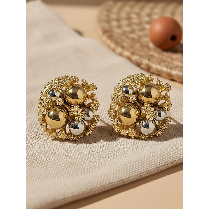 Bohey by KARATCART Set of 3 Round Shaped Studs