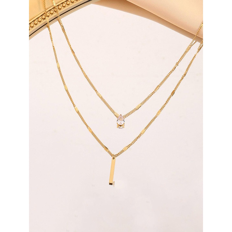 Designs & You Gold-Plated Teardrop Shaped Pendants with Chains