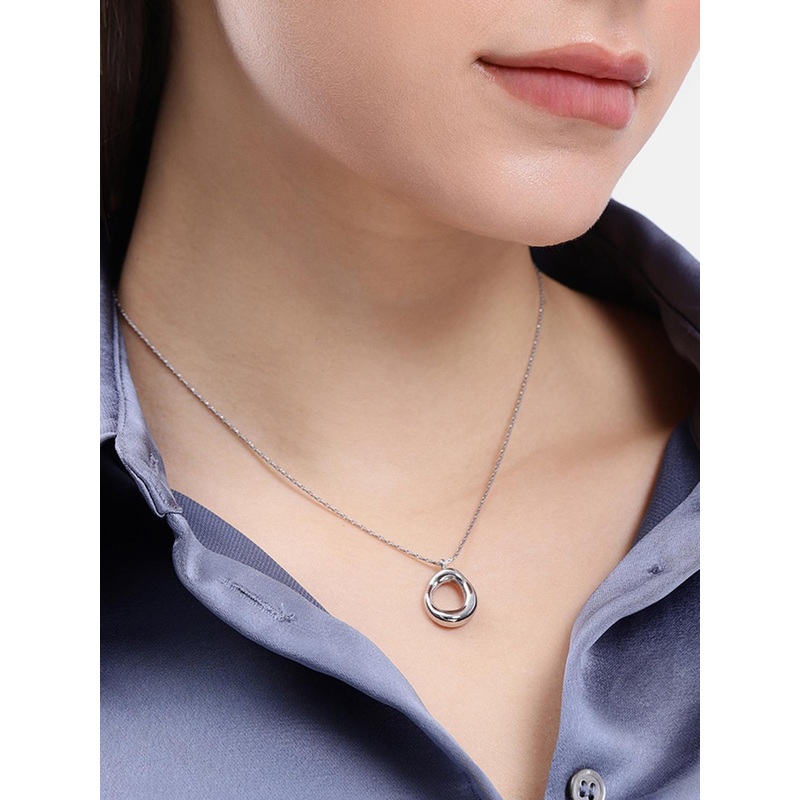 DressBerry Geometric Pendent With Chain