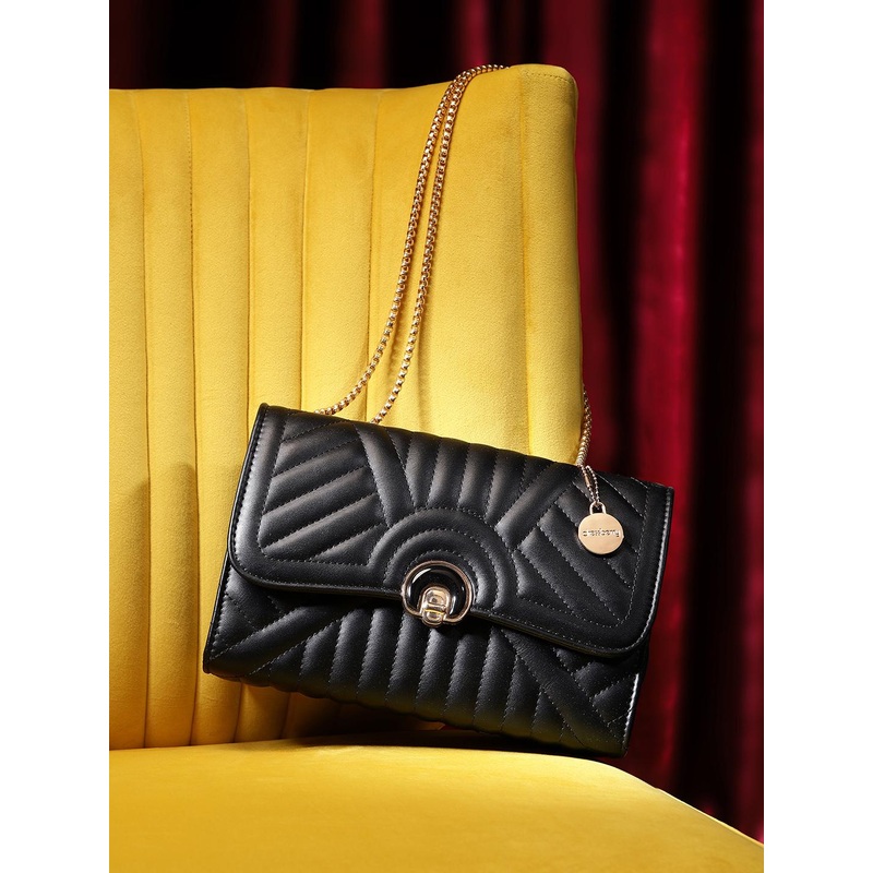 DressBerry Quilted Structured Shoulder Bag