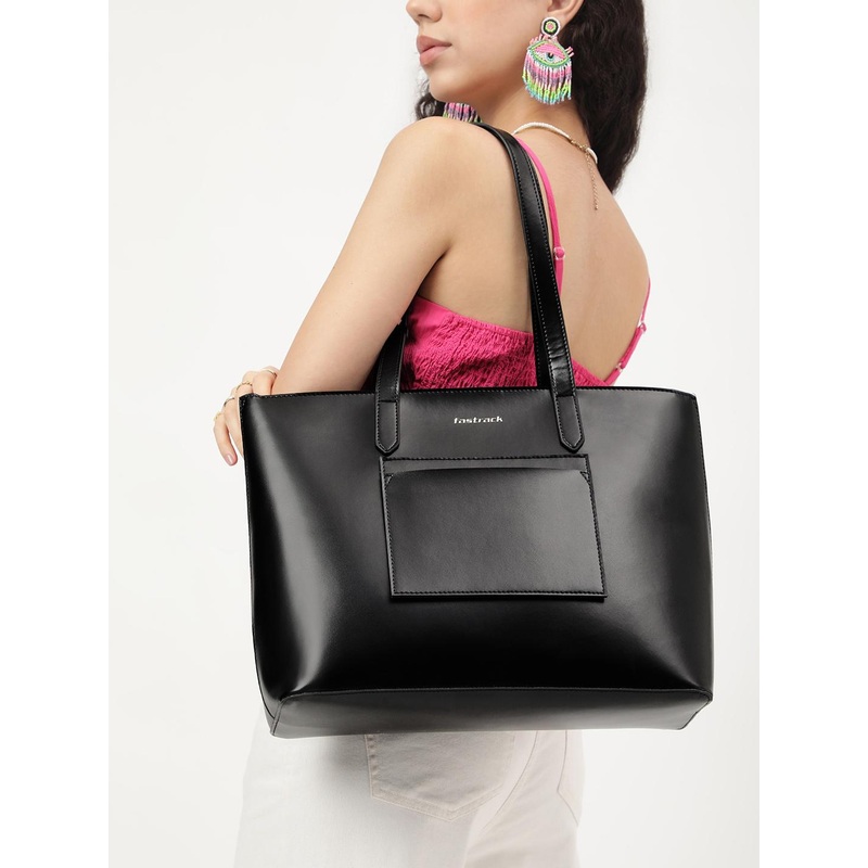 Fastrack Women Textured Solid Structured Shoulder Bag Fits Upto 14\