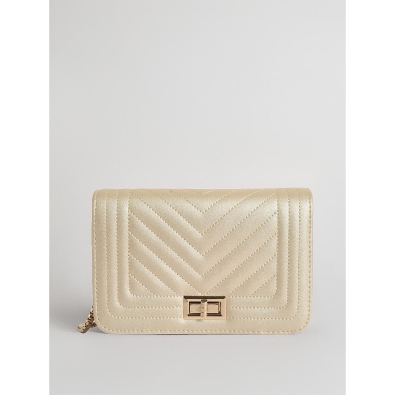 Lino Perros Gold-Toned Quilted Sling Bag