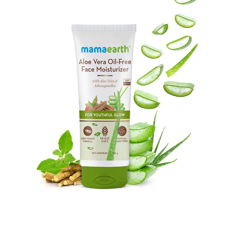 Mamaearth Aloe Vera Oil-Free Face Moisturizer with Ashwagandha 80 g