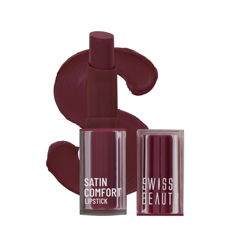 SWISS BEAUTY Ultra-Hydrating & Highly Pigmented Satin Comfort Lipstick – Muted Mauve 13