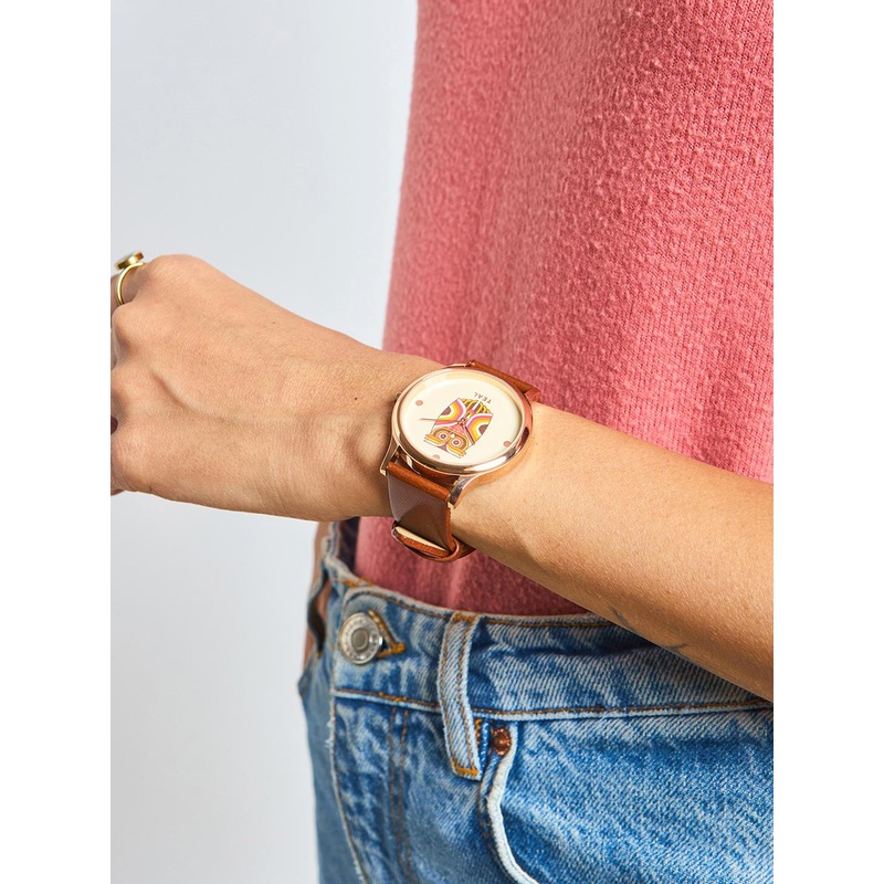 TEAL BY CHUMBAK Women Cream-Coloured Analogue Watch 8904218073660