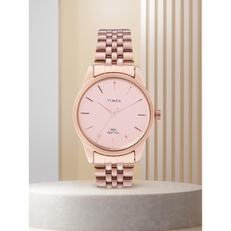 Timex Women Rose Gold-Toned Analogue Watch – TWEL13102
