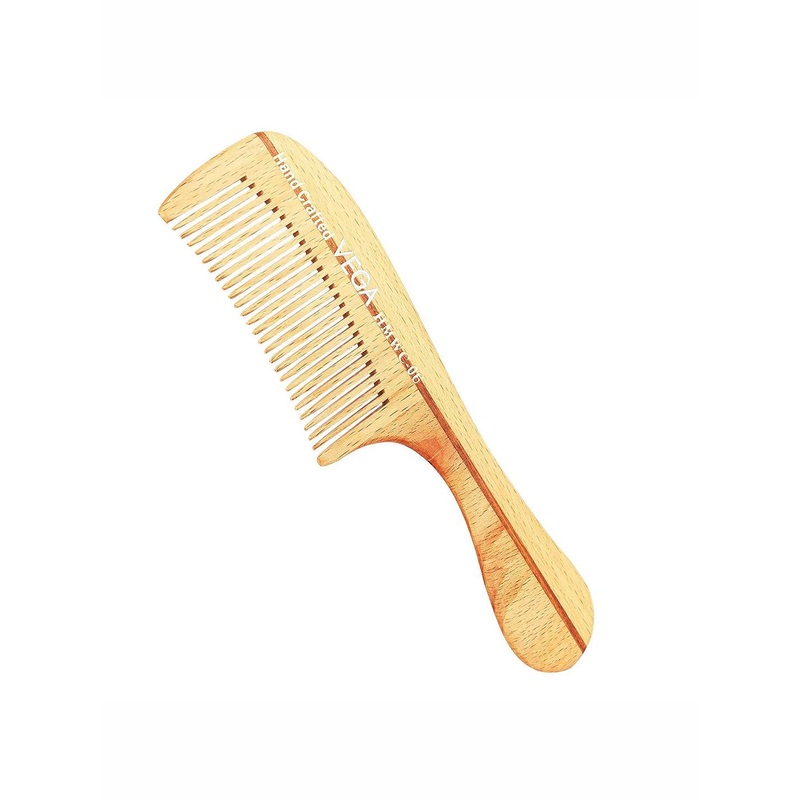 VEGA Boutique Wooden Hair Comb – HMWC-06 – Beige