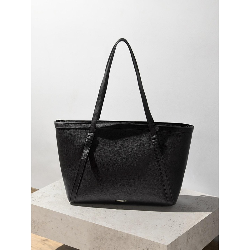 Accessorize London Faux Leather Artisan Strap Detail Work Tote Bag