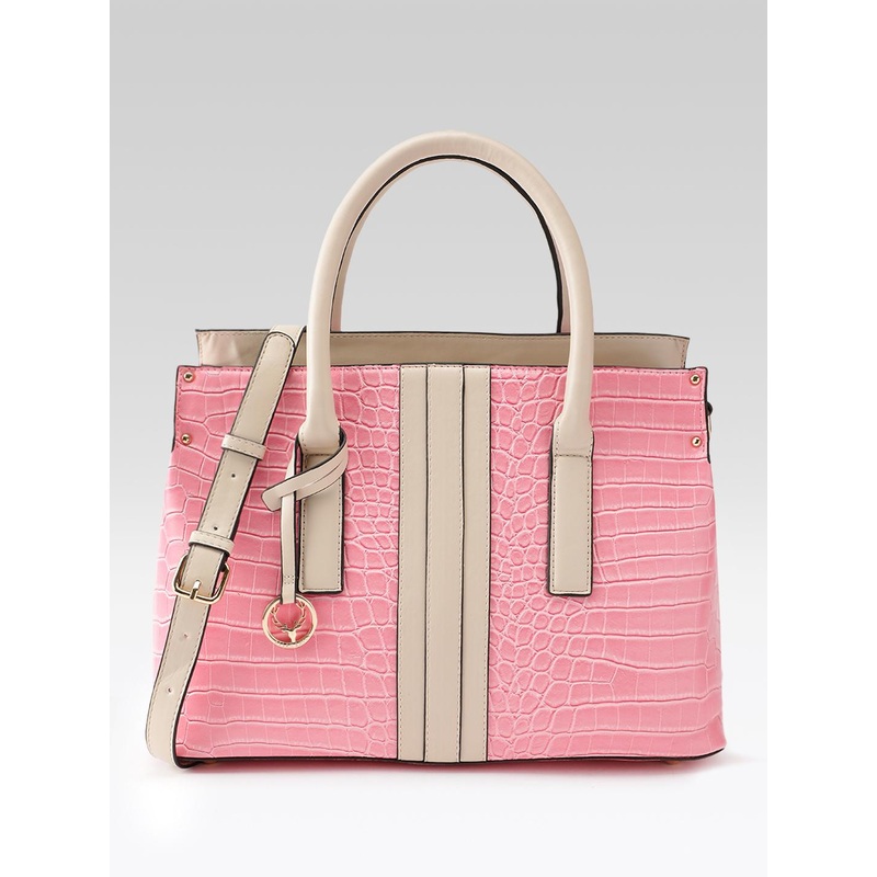 Allen Solly Croc Textured Structured Handheld Bag