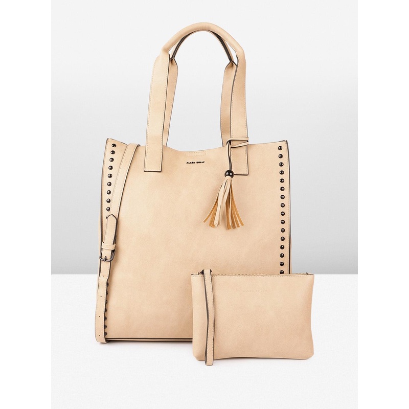 Allen Solly Shopper Tasselled Tote Bag with Pouch