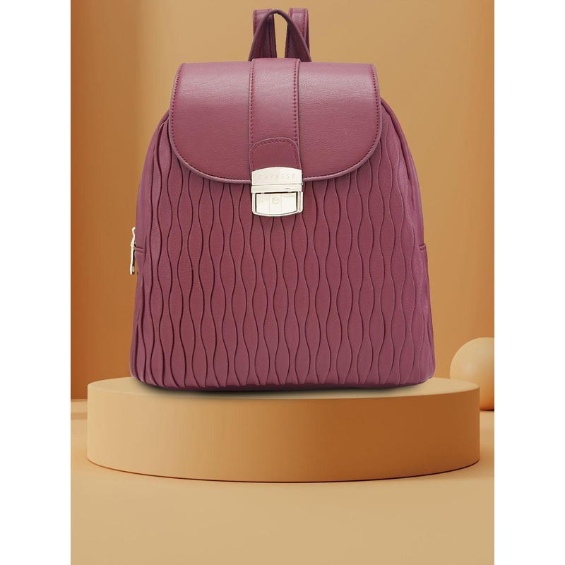 Caprese Shelbee Women Burgundy Medium Backpack