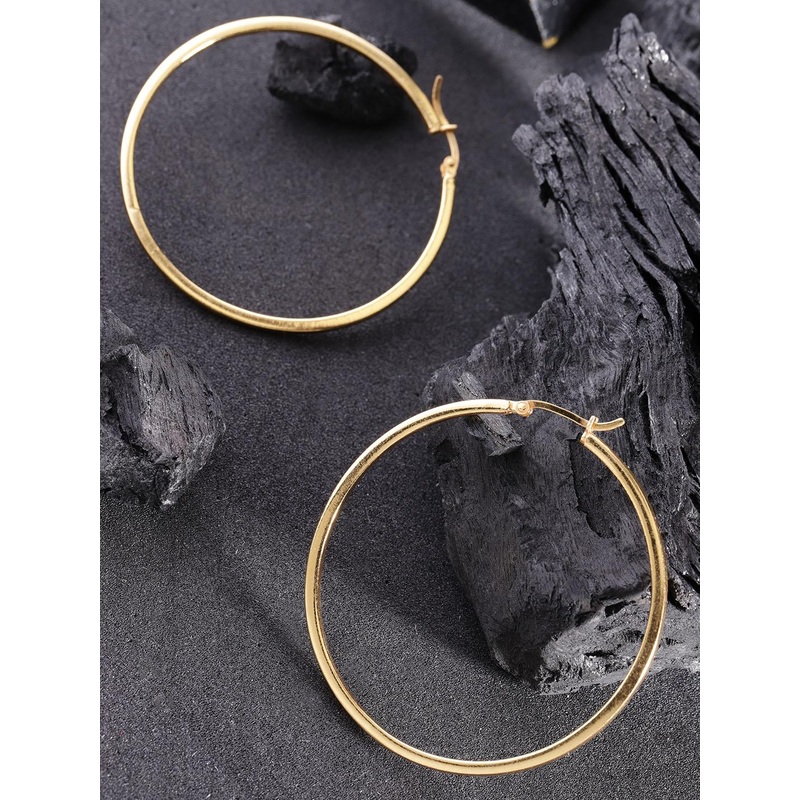 Carlton London Gold Plated Hoop Earrings